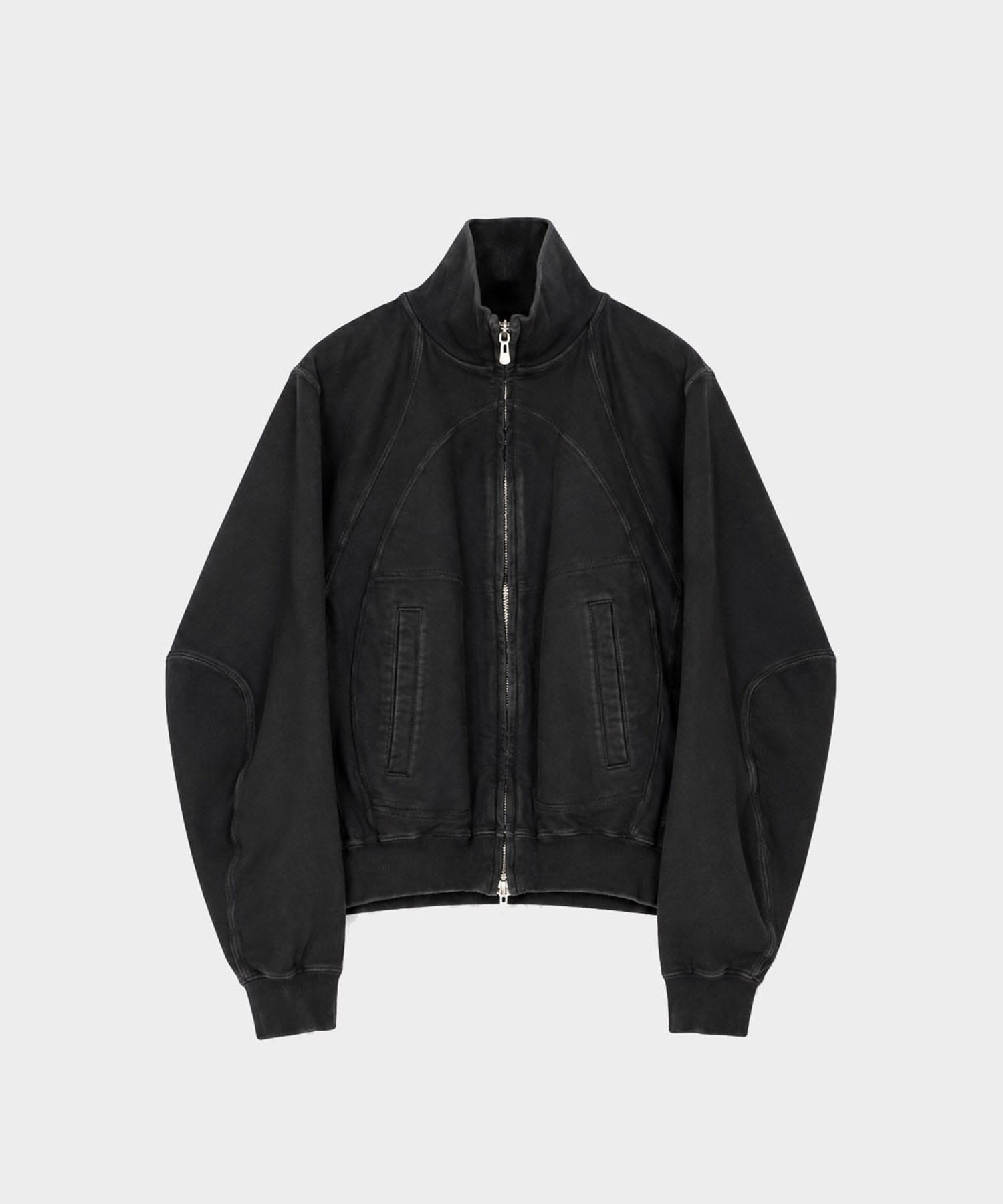 PANELED ZIP UP SWEAT SHIRT