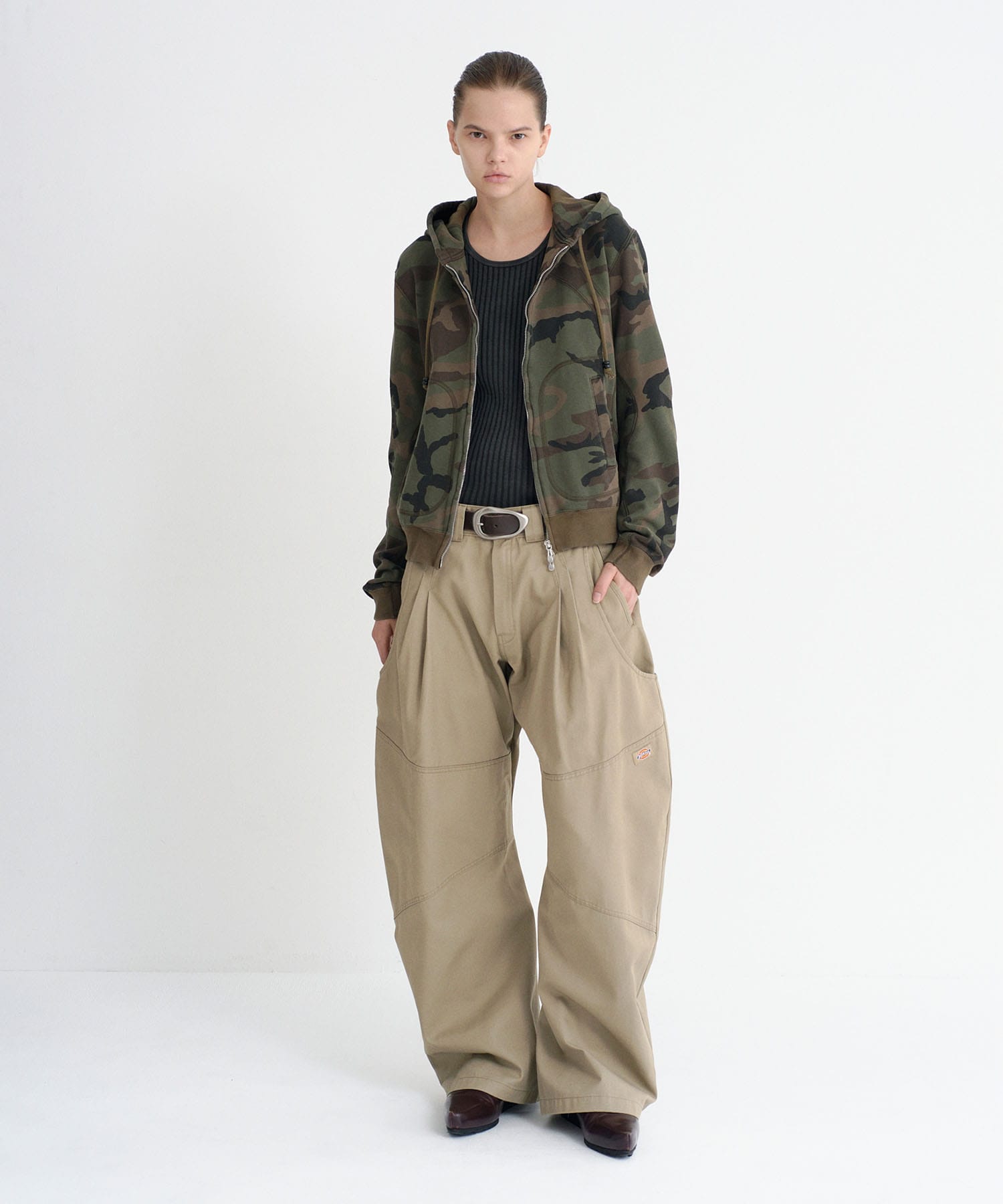 Dickies×NVRFRGT DOUBLE KNEE CURVED LEG UTILITY WORK PANTS
