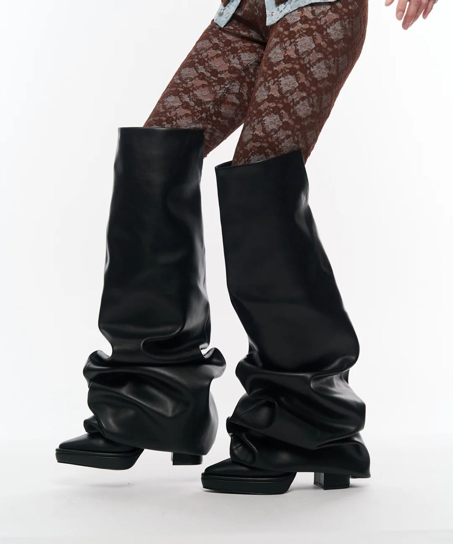 Melted Thigh Boots