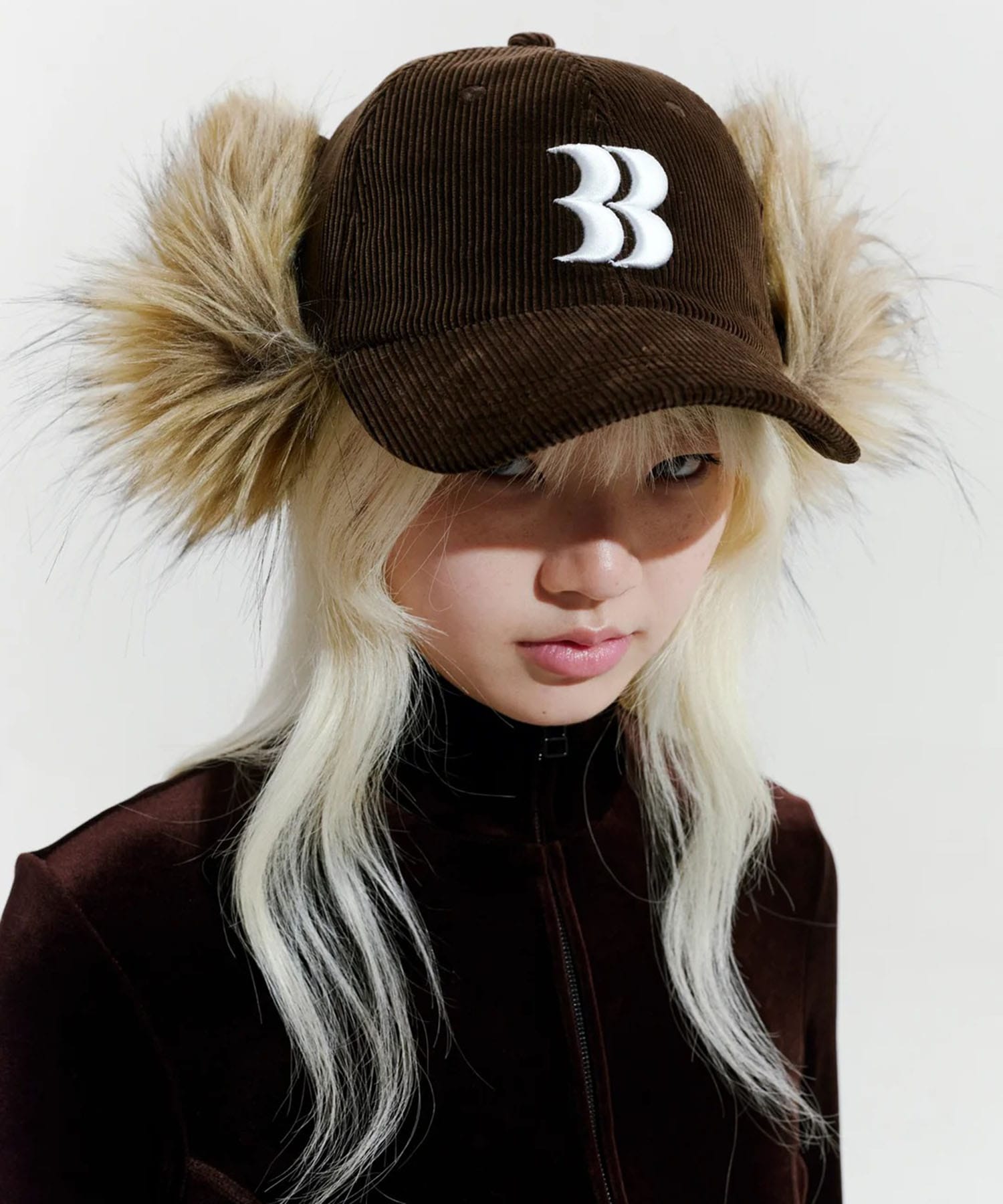 Corduroy BB Logo Flight Cap