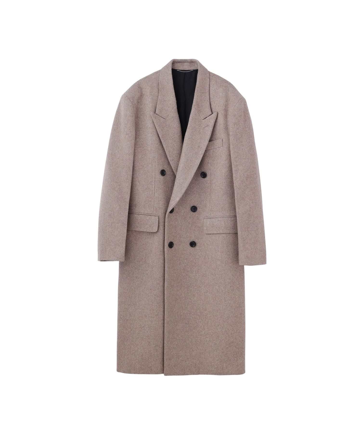 MELTON DOUBLE BREASTED CHESTERFIELD COAT