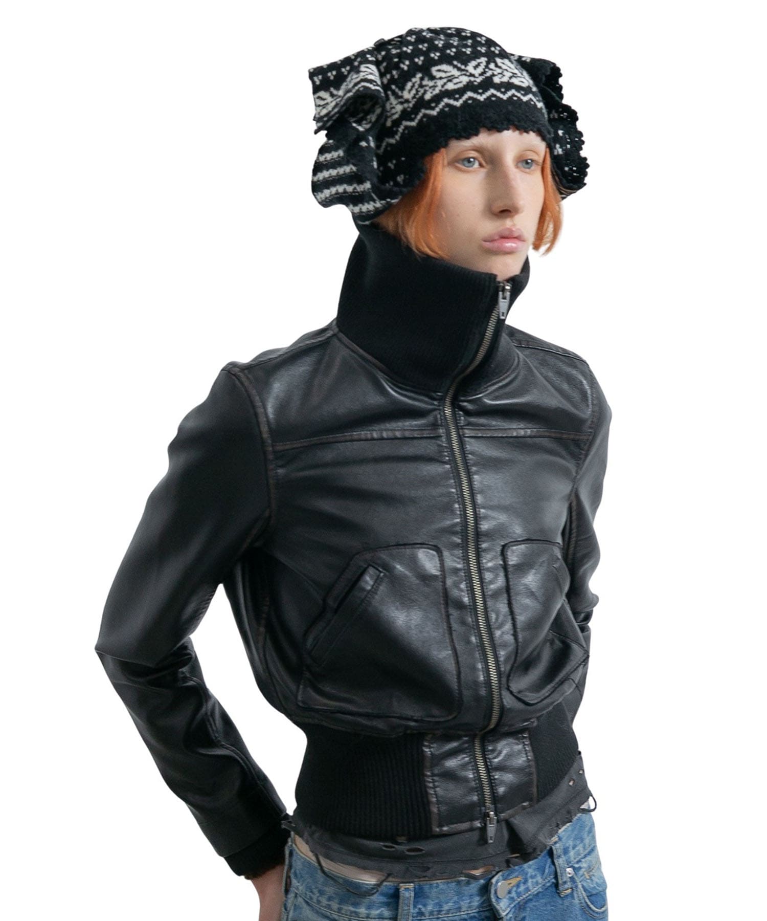 Faded Leather Blouson