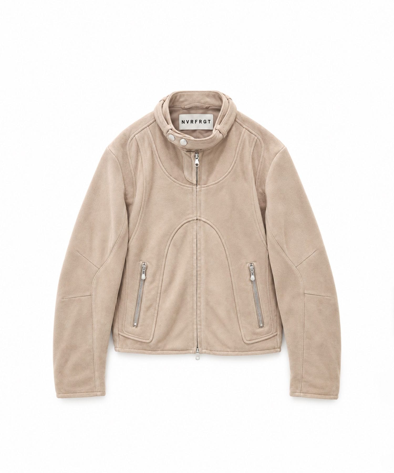 SUEDE PANELLED MOTO JACKET