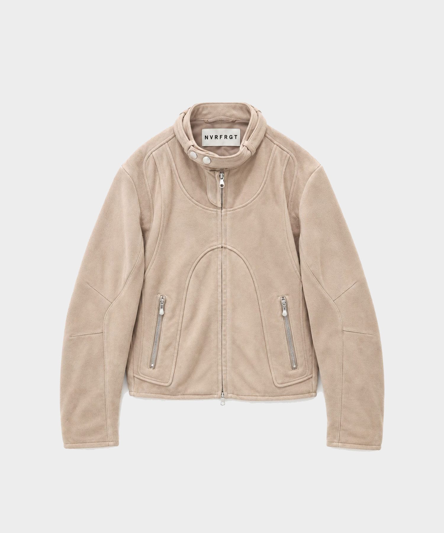 SUEDE PANELLED MOTO JACKET