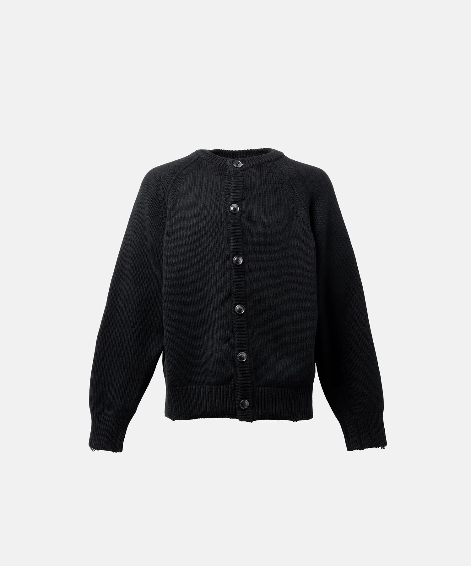 DISTRESSED COTTON CARDIGAN