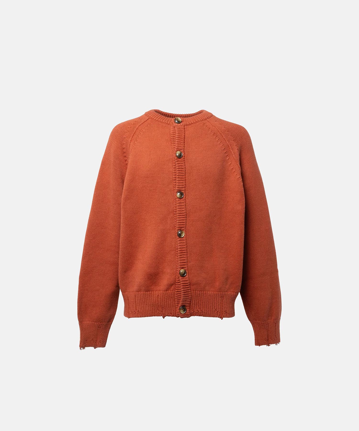 DISTRESSED COTTON CARDIGAN